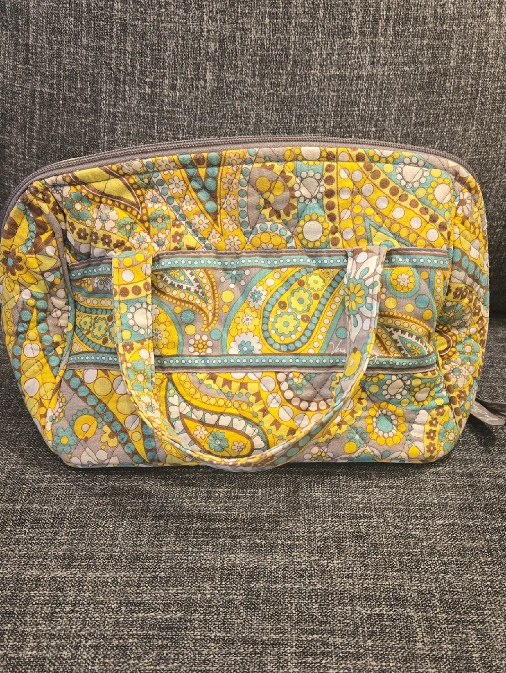 Vera Bradley Lemon Parfait Cosmetic Bag